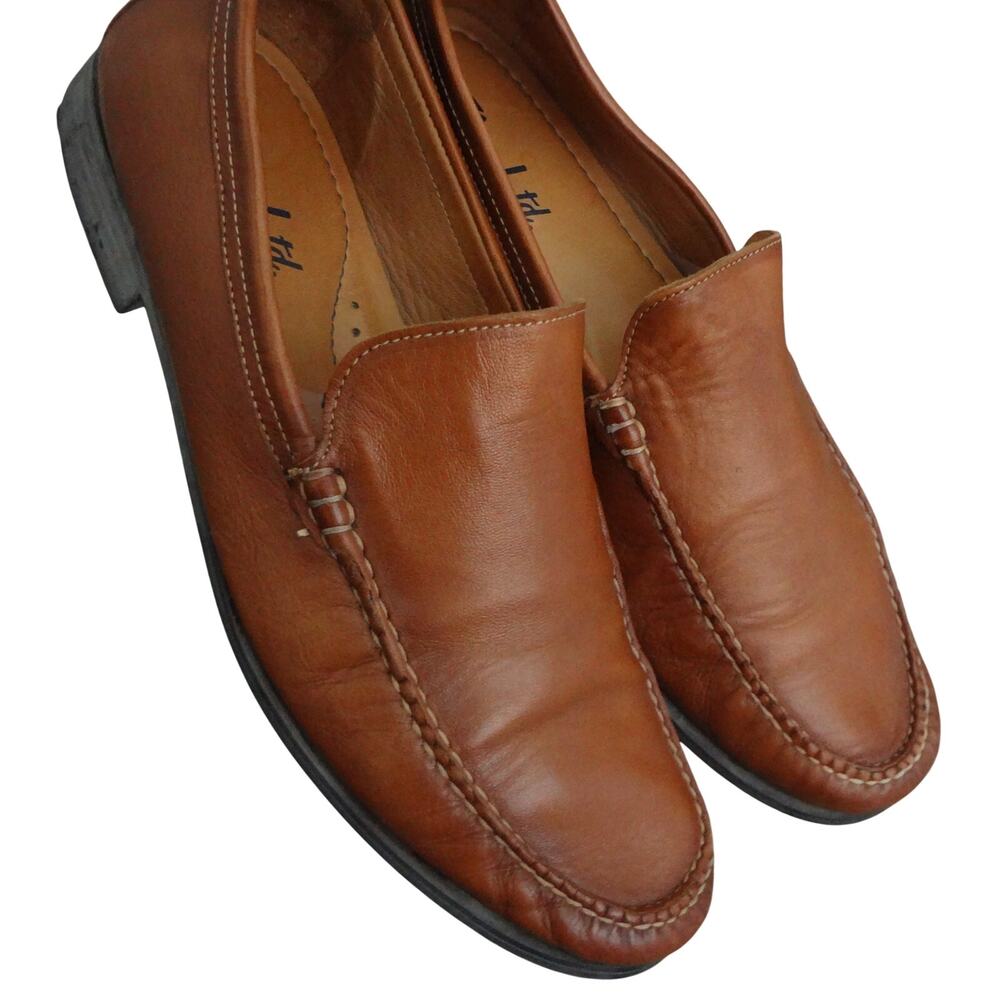 Flag LTD Tan Brown Driving Loafer Moc Pinch Toe Men 10 Nappa Glove Brazil Casual